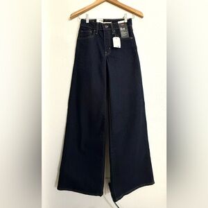 Levi’s 728 High Rise Wide Leg Jeans Retro Rinse Dark Wash Size 27 NWT